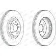 Jeu de 2 disques de frein avant JURID 563002JC-1 - Visuel 2