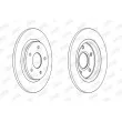 Jeu de 2 disques de frein arrière JURID 563011JC - Visuel 1