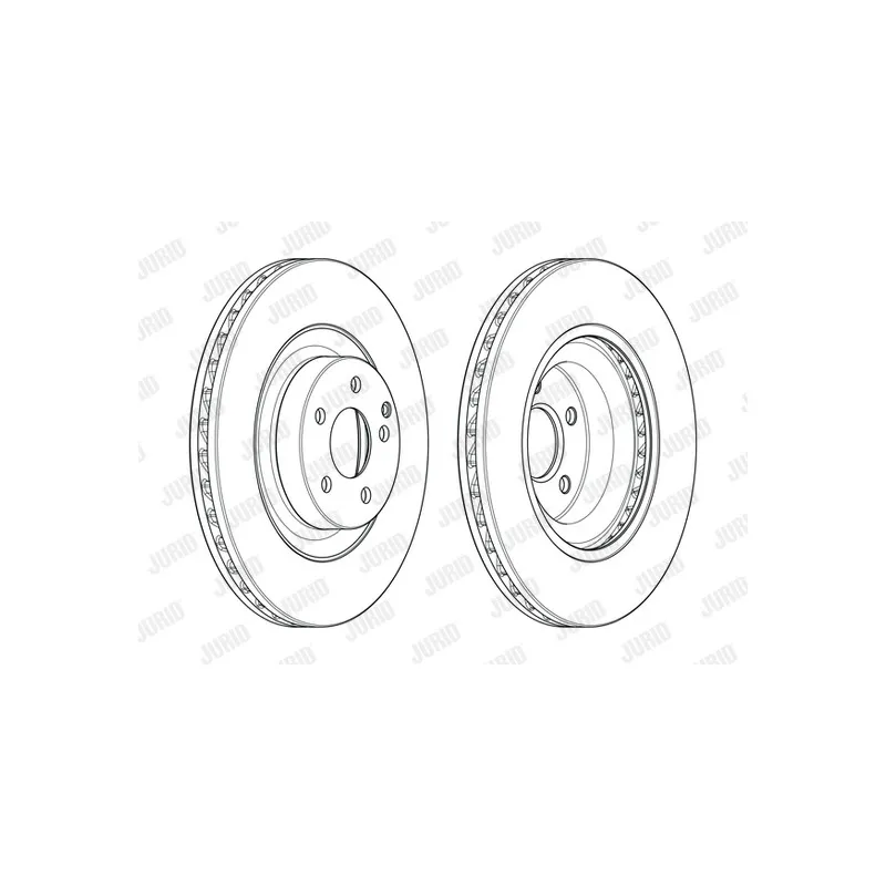 Jeu de 2 disques de frein avant JURID 563012JC-1