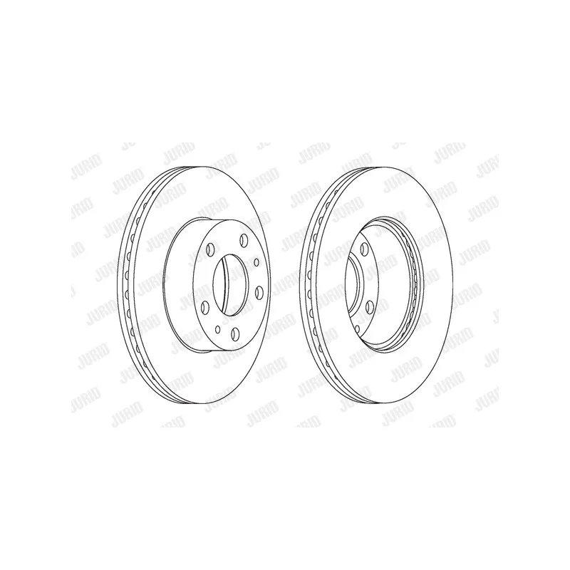Jeu de 2 disques de frein avant JURID 563018J