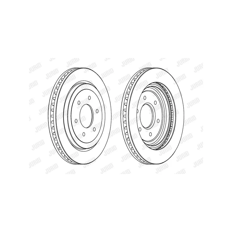 Jeu de 2 disques de frein avant JURID 563024JC-1