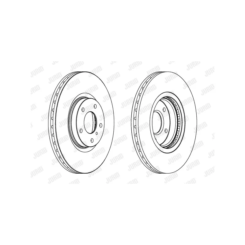 Jeu de 2 disques de frein avant JURID 563032JC-1