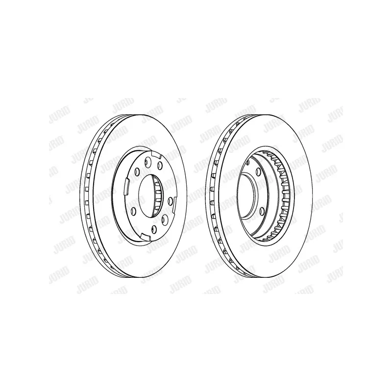 Jeu de 2 disques de frein avant JURID 563039JC