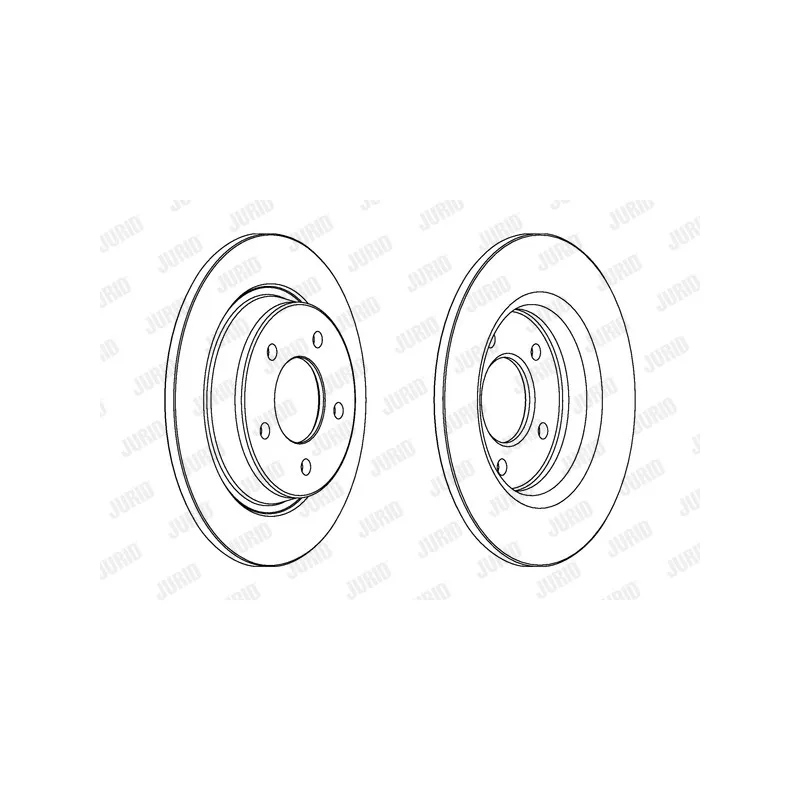 Jeu de 2 disques de frein arrière JURID 563043JC