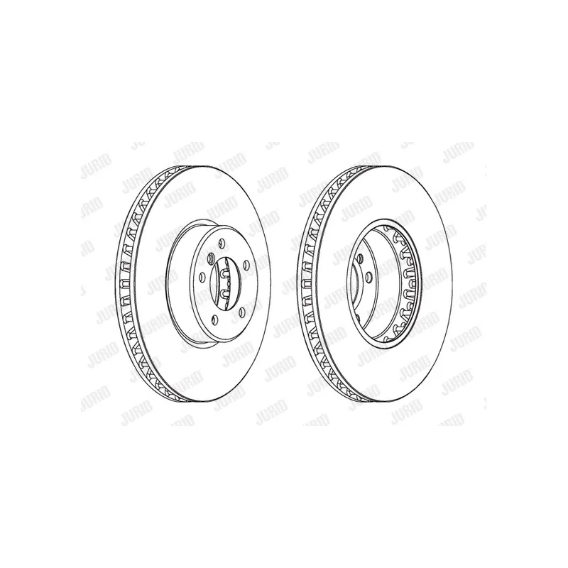 Jeu de 2 disques de frein avant JURID 563045JC-1
