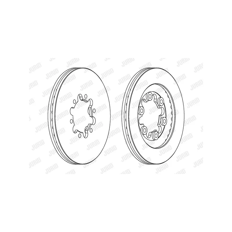 Jeu de 2 disques de frein avant JURID 563060JC
