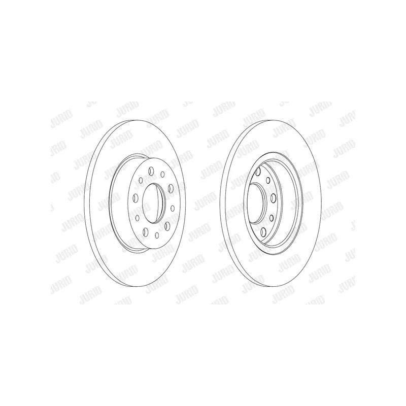 Jeu de 2 disques de frein arrière JURID 563064JC
