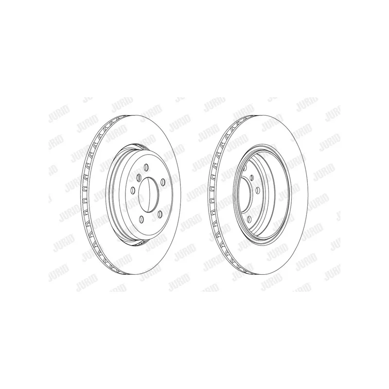 Jeu de 2 disques de frein arrière JURID 563069JC
