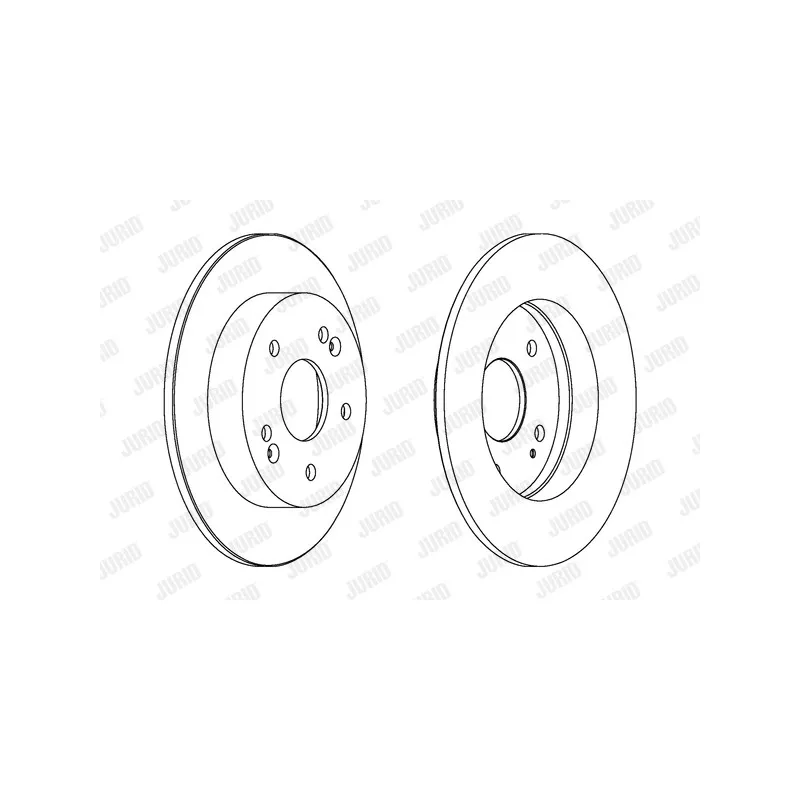 Jeu de 2 disques de frein arrière JURID 563071JC