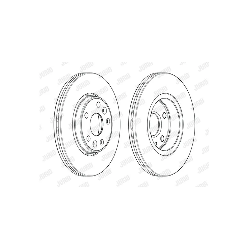 Jeu de 2 disques de frein avant JURID 563080JC
