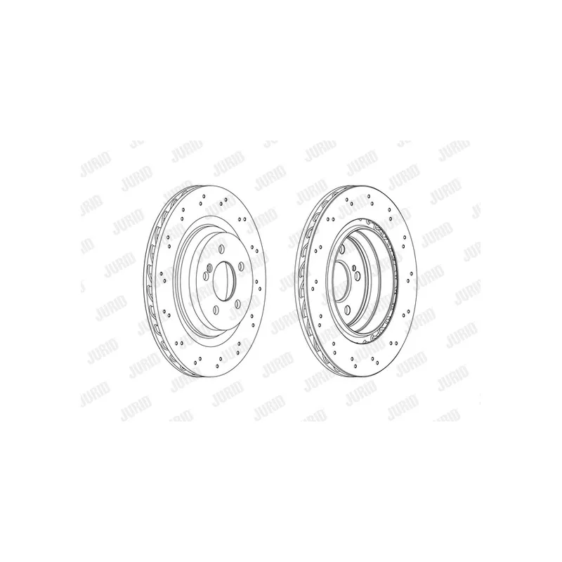 Jeu de 2 disques de frein arrière JURID 563093JC-1