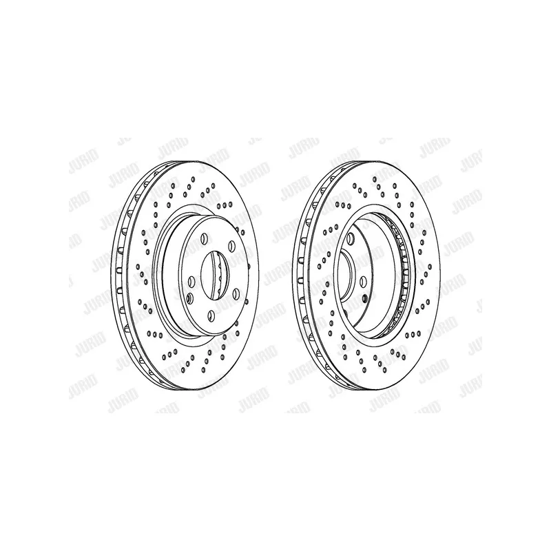 Jeu de 2 disques de frein avant JURID 563100JC