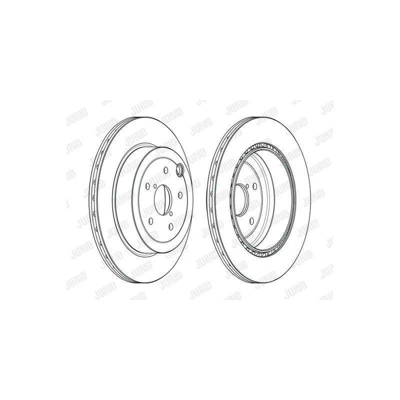 Jeu de 2 disques de frein arrière JURID 563108JC