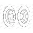 Jeu de 2 disques de frein arrière JURID 563110JC - Visuel 2
