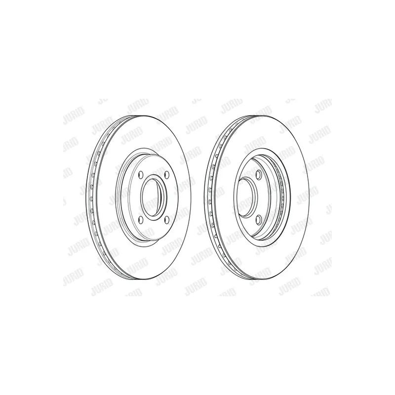 Jeu de 2 disques de frein avant JURID 563115JC
