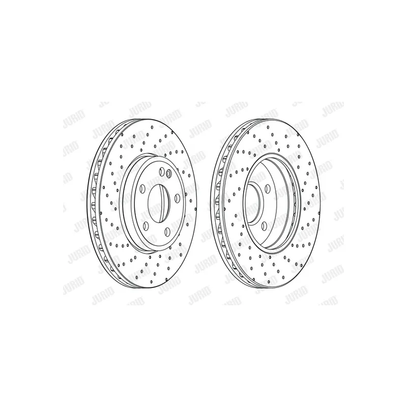 Jeu de 2 disques de frein avant JURID 563118JC