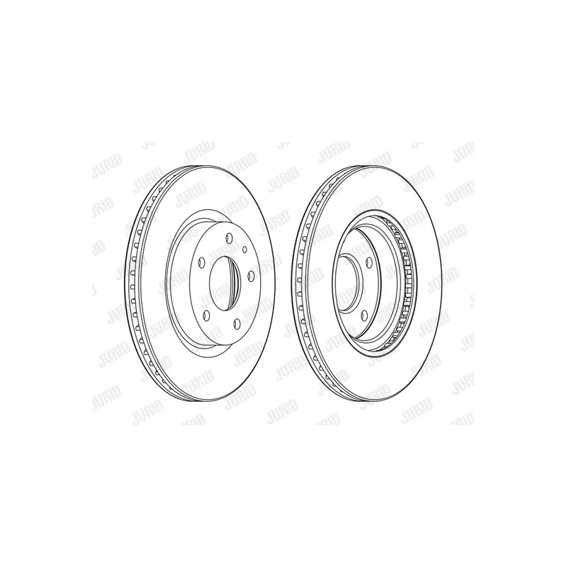 Jeu de 2 disques de frein avant JURID 563119JC