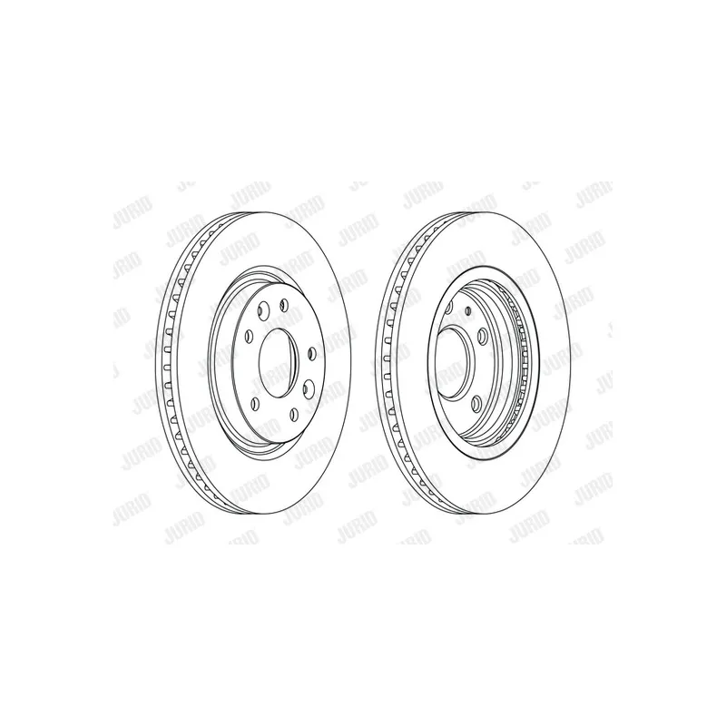 Jeu de 2 disques de frein avant JURID 563120JC