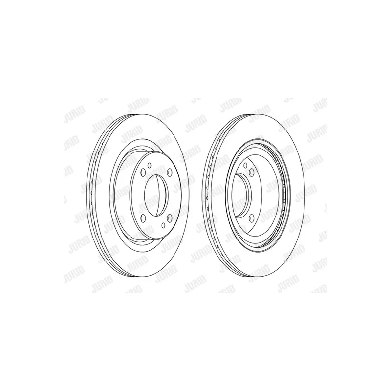 Jeu de 2 disques de frein avant JURID 563121JC