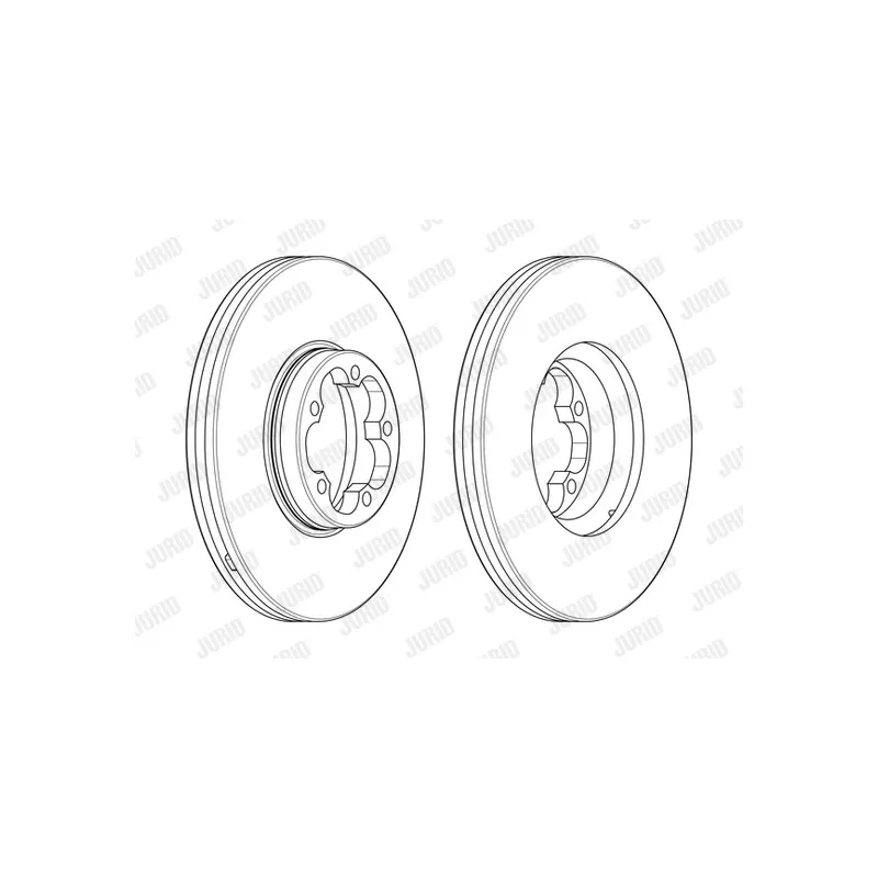 Jeu de 2 disques de frein avant JURID 563122J-1