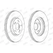 Jeu de 2 disques de frein avant JURID 563127JC - Visuel 2