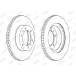 Jeu de 2 disques de frein avant JURID 563129JC - Visuel 2