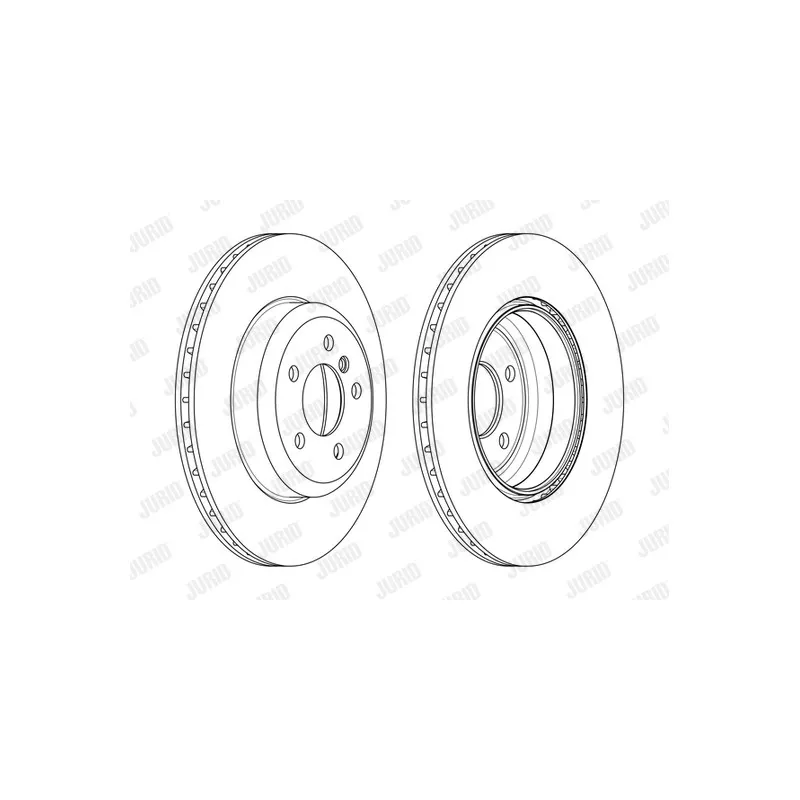 Jeu de 2 disques de frein arrière JURID 563134JC
