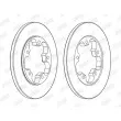 Jeu de 2 disques de frein arrière JURID 563138JC - Visuel 2