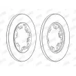Jeu de 2 disques de frein arrière JURID 563139JC - Visuel 2