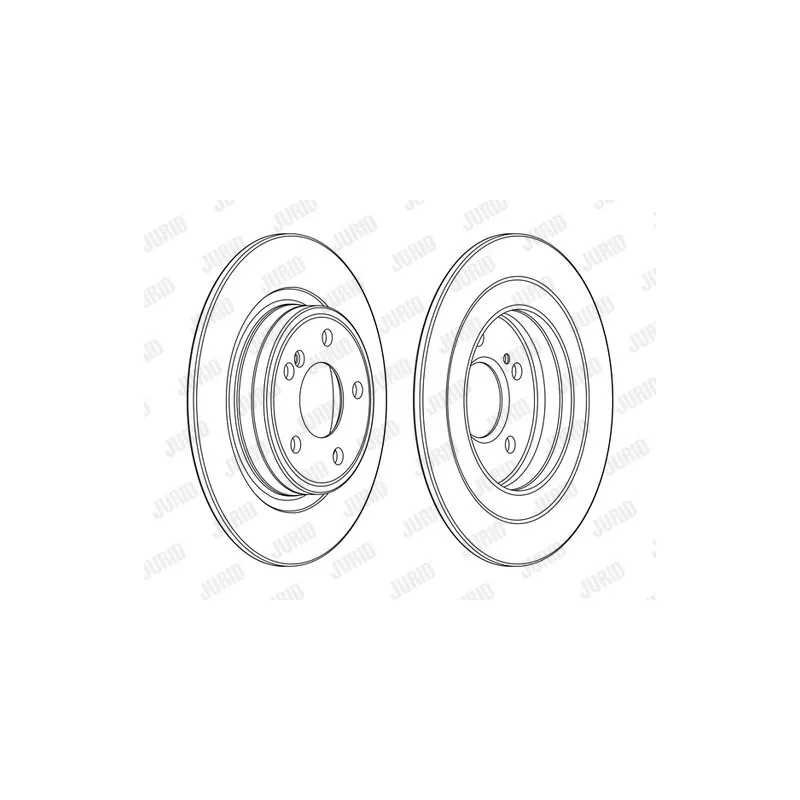 Jeu de 2 disques de frein arrière JURID 563140JC
