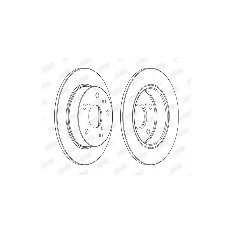 Jeu de 2 disques de frein arrière JURID 563141JC