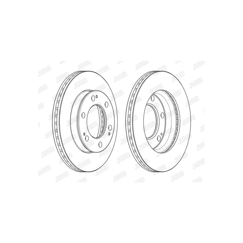 Jeu de 2 disques de frein avant JURID 563148JC