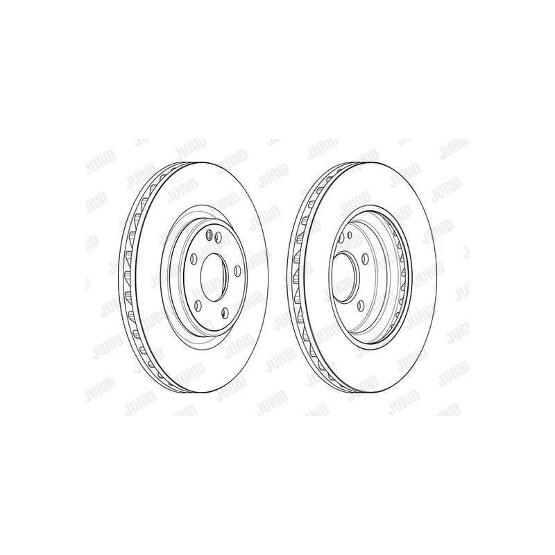 Jeu de 2 disques de frein avant JURID 563163JC