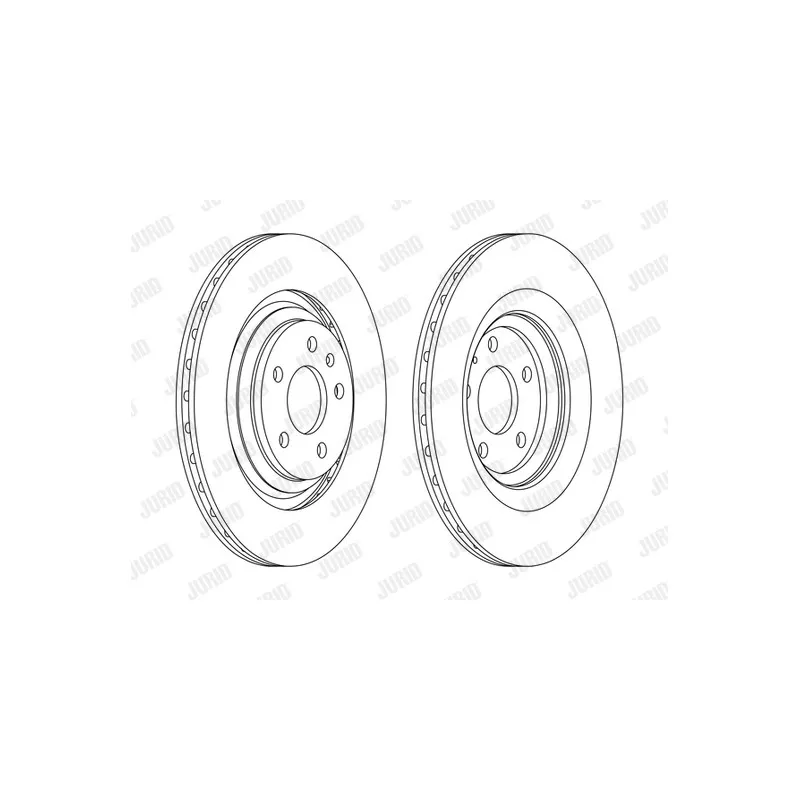 Jeu de 2 disques de frein arrière JURID 563164JC
