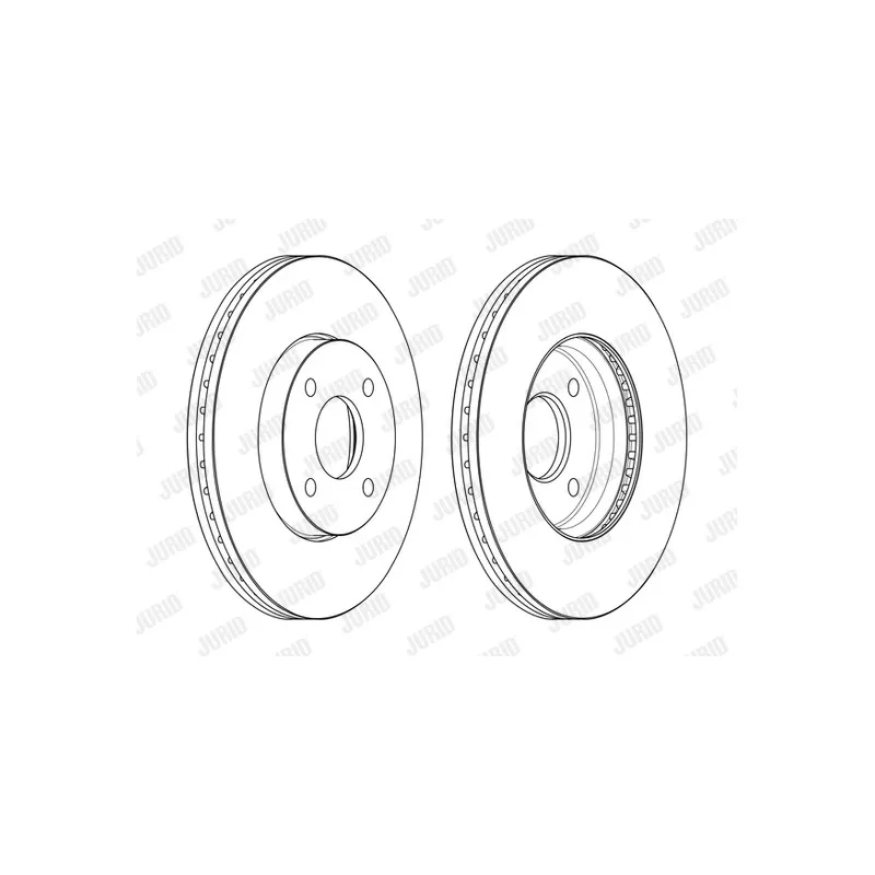 Jeu de 2 disques de frein avant JURID 563165JC
