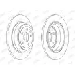 Jeu de 2 disques de frein arrière JURID 563184JC - Visuel 2