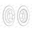 Jeu de 2 disques de frein arrière JURID 563185JC - Visuel 2