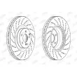 Jeu de 2 disques de frein avant JURID 563186JC-1 - Visuel 2