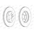 Jeu de 2 disques de frein avant JURID 563191JC - Visuel 2