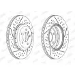 Jeu de 2 disques de frein arrière JURID 563207JVC-1 - Visuel 2