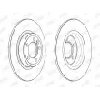 Jeu de 2 disques de frein arrière JURID 563214JC - Visuel 2