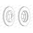 Jeu de 2 disques de frein avant JURID 563215JC - Visuel 2
