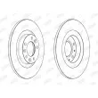 Jeu de 2 disques de frein arrière JURID 563218JC - Visuel 2