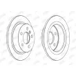 Jeu de 2 disques de frein arrière JURID 563220JC - Visuel 2