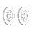 Jeu de 2 disques de frein avant JURID 563221JC - Visuel 2