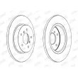 Jeu de 2 disques de frein arrière JURID 563229JC - Visuel 2