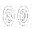 Jeu de 2 disques de frein arrière JURID 563232JC - Visuel 2
