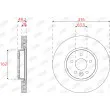 Jeu de 2 disques de frein avant JURID 563304JC - Visuel 1