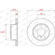 Jeu de 2 disques de frein avant JURID 563322JC - Visuel 1