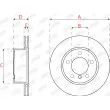 Jeu de 2 disques de frein avant JURID 563322JC - Visuel 2
